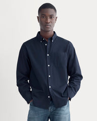 Washed Poplin Shirt | Navy