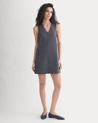 Ponte V-Neck Mini Dress | Graphite