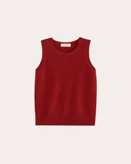The Classic Tank in Cashmere | Berry Red