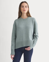 The Boxy Sweater in Everyday Cotton | Heathered Lilypad