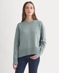 The Boxy Sweater in Everyday Cotton | Heathered Lilypad