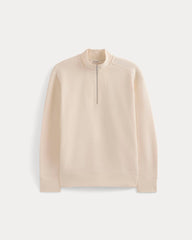 Lightweight Terry Zip Pullover | Parchment