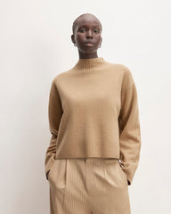 The Good Merino Wool Mockneck Sweater | Light Camel