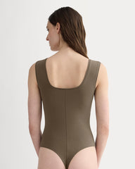 The Form Square-Neck Bodysuit | Deep Taupe