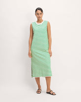 The Weekend Tank Dress | Bone / Grass Green