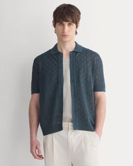 Open-Knit Resort Shirt | Midnight Navy