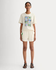 The Everlane x Parks Project Essential Organic Crew | Forged Iron / Birch / Granada Sky Blue / Green