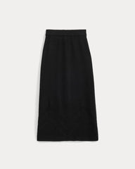 Lace-Knit Maxi Skirt | Black