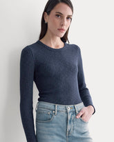 The Cozy Rib Long-Sleeve Tee | Mood Indigo