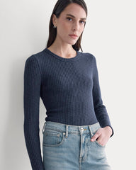The Cozy Rib Long-Sleeve Tee | Mood Indigo