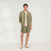 The Linen Easy Short | Seagrass / Kalamata