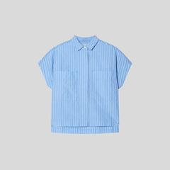 The Short-Sleeve Box Shirt | Mariner Blue / White