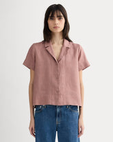 The Notch Shirt in Linen | Rose Dusk