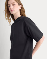 Oversized Seamed Tee | Black