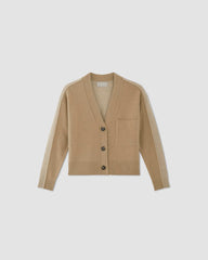 The Good Merino Wool Cardigan | Light Camel / Dark Oat