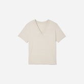 The Vintage V-Neck Hemp Tee | Moonlit Cloud