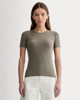The Luxe Rib Crew | Heathered Fatigue