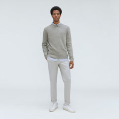 The Merino-Blend Crewneck Sweater | Heathered Grey