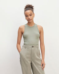 The Luxe Rib Racerback Tank | Sage Green