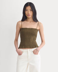 Gauze Smocked Cami | Beech