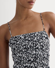 The Smocked Tank | Bone / Black Floral