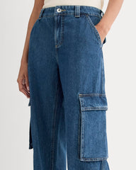 The Mid-Rise Cargo Jean | Tungsten Blue Stone
