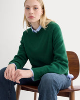 The Boxy Crew in Cashmere | Hunter Green