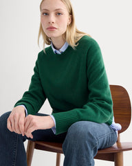 The Boxy Crew in Cashmere | Hunter Green
