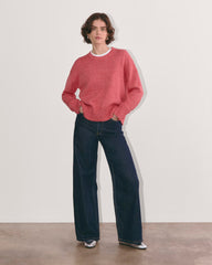 The Boxy Sweater in Everyday Cotton | Pink Peony / Classic Red