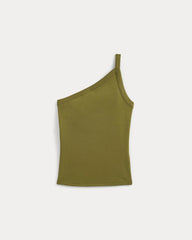 RetroSoft Cotton One-Shoulder Tank | Mayfly