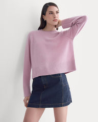 The Boxy Crew in Cashmere | Lilac Crush