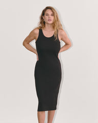 The '90s Rib Dress | Black