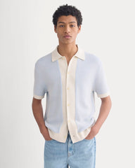 Button-Down Resort Polo | Light Heathered Oat/Open Air