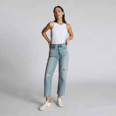 The Cutaway Tank Bodysuit | White | Thong
