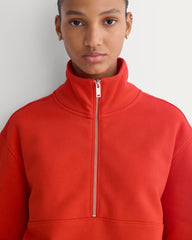 Luxe Fleece Half-Zip Sweatshirt | Fiery Red