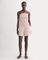 The Seersucker Pull-On Short | Soft Orange
