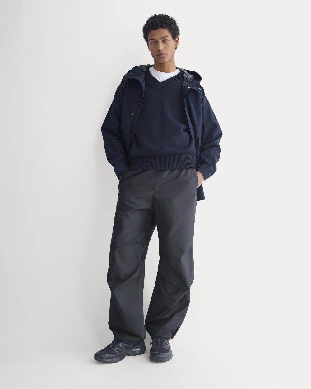 Baggy Parachute Pant | Washed Black