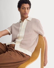 Button-Down Resort Polo | Birch/Brown