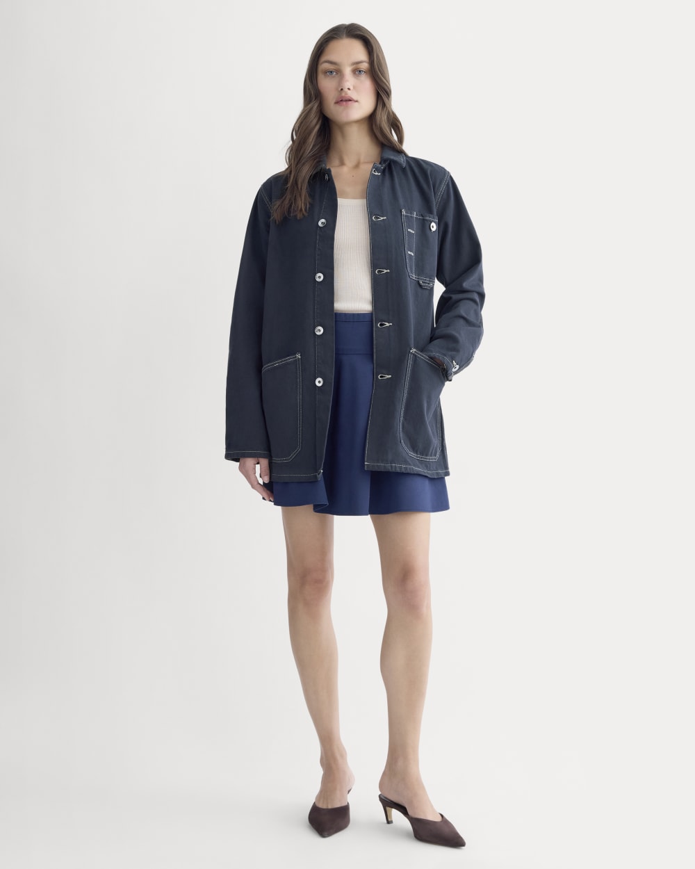 The Denim Chore Jacket | Garment-Dyed Navy