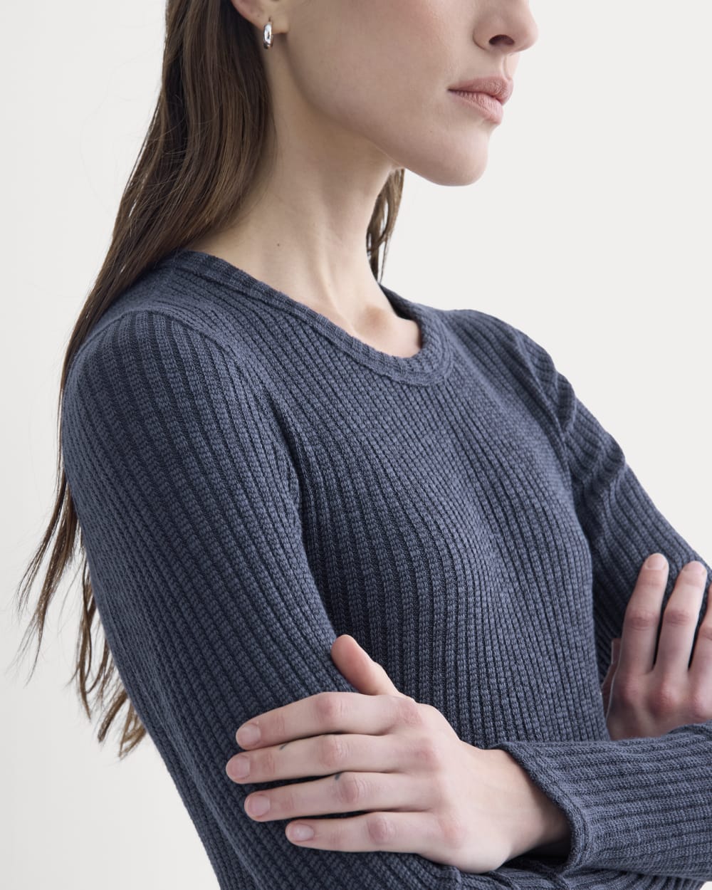 The Cozy Rib Long-Sleeve Tee | Mood Indigo