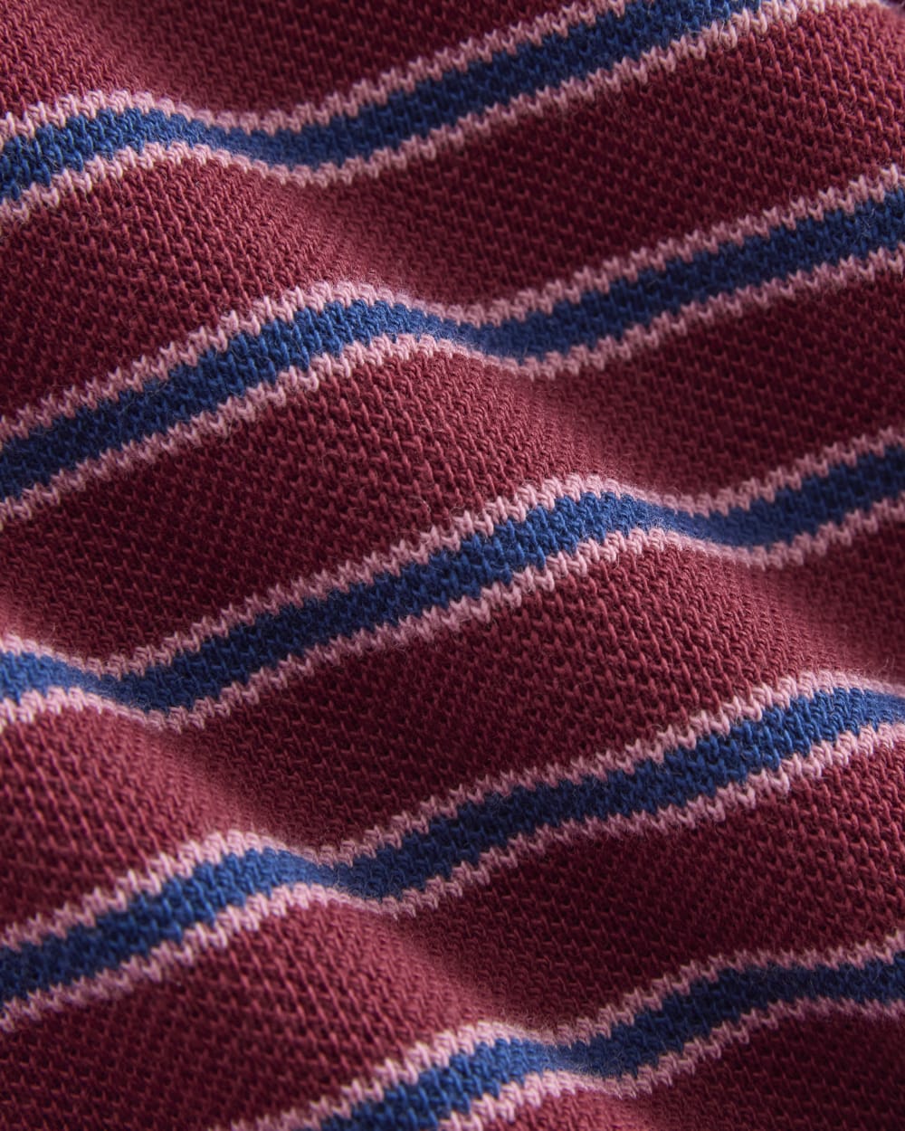 Pique Boxy Polo | Pomegranate/Heather Rose/Estate Blue