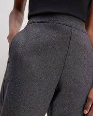 The Wool Flannel Pull-On Pant | Heather Charcoal