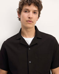 The Seersucker Short-Sleeve Shirt | Black