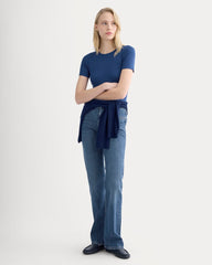 The Luxe Rib Crew | Estate Blue