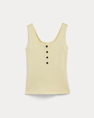 The Selfie Henley Tank | Light Yellow