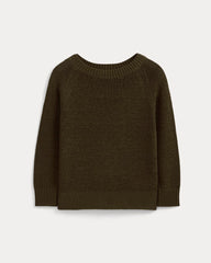 Wide-Neck Crew Sweater in Tape Yarn | Beech