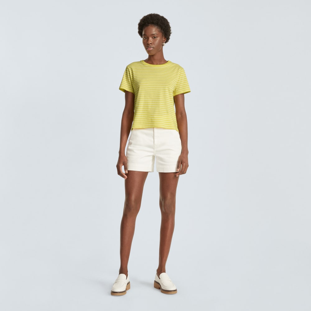 The Box-Cut Tee in Essential Cotton | Acacia / Tan | No Pocket