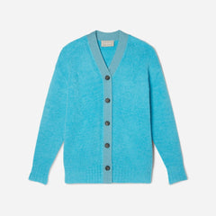 The SuperFuzz Alpaca Oversized Cardigan | Blue Atoll