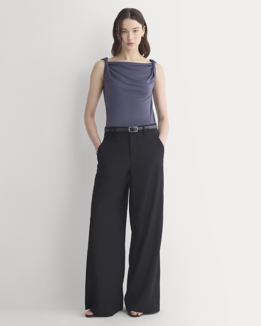 Cowl Neck Twist Tank in Butterluxe | Graystone