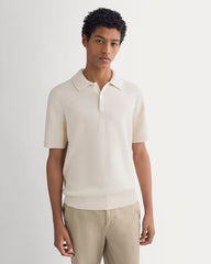 Seed Stitch Polo | Birch